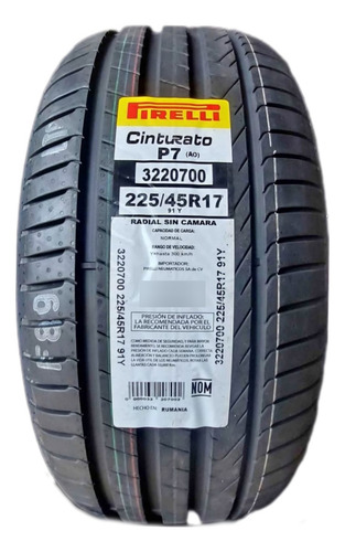 225/45r17 Pirelli Cinturato P7 91w (mo)