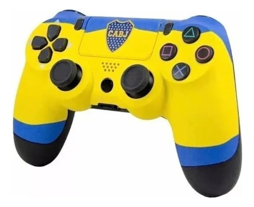2 Joystick Para Ps4 Boca / River + Base Cargadora De Regalo Azul