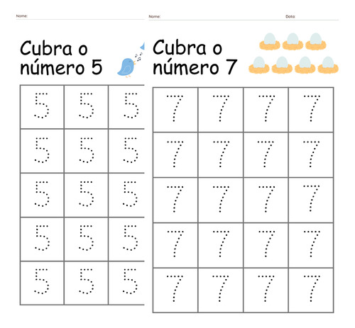 Atividade Cobrir Números Pdf Para Imprimir E Aprender