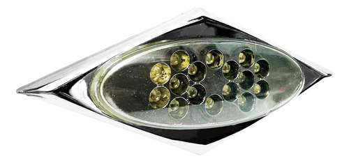 Plafón 16 Leds Lateral Rombo Cromado 12 V Varios Colores