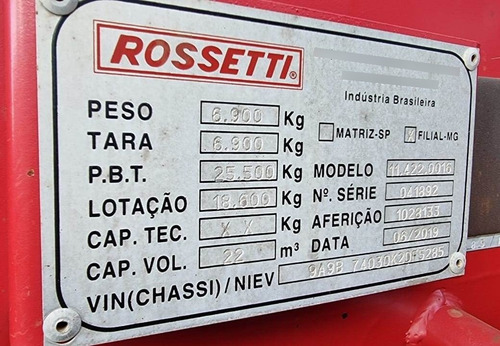 Imagem 6 de 15 de Mercedes-benz 1635 2019 / Carreta Rossetti 2019 Carreta