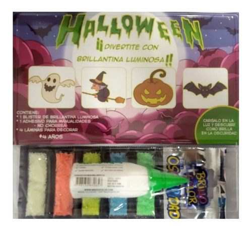 Kit Brillantina Magicolor Halloween Luminosa C/ Laminas X1