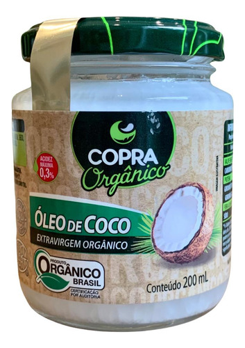 Óleo De Coco - Copra Orgânico 200ml