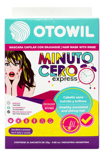 Otowil Minuto Cero Express Mascara Capilar X24 Sobres 6c