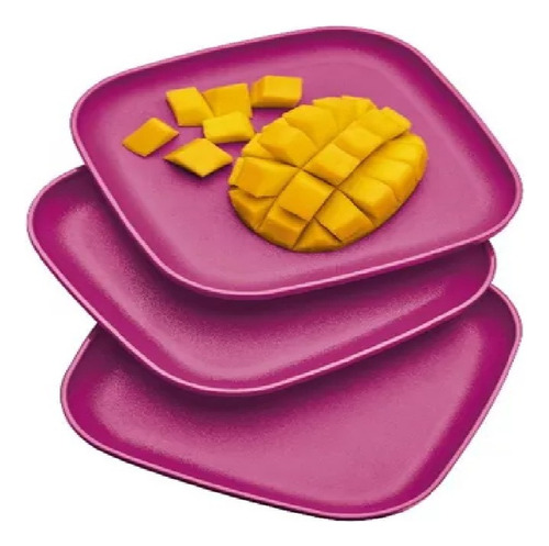 Tupperware Prato Sobremesa Post Me - 4 Peças Cherry Lisa
