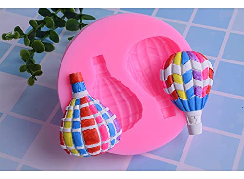 Juego De 3 Moldes De Silicona Para Fondant Con Globos Aerost