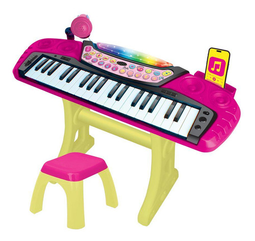 Barbie Teclado Com Microfone E Banquinho - Fun Divirta-se