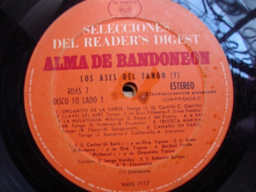 Sin Tapa Disco Alma De Bandoneon 10 Ases Del Tango T0