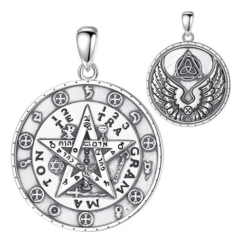 Colgante Tetragrammaton Simbología Esoterica En Plata 950 