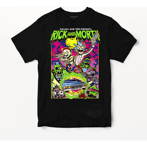 Remera Rick And Morty Acid Trip (negra:) Ideas Mvd