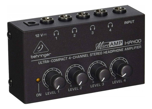 Behringer Ha400 Microamp Amplificador Para Audifonos Color Negro