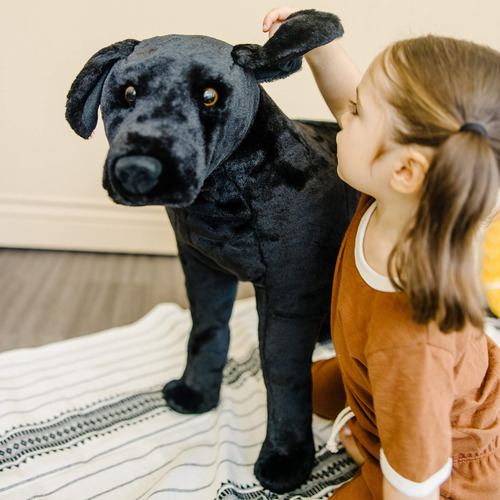 Peluche Melissa & Doug, Perro De Laboratorio Negro, 60 Cm