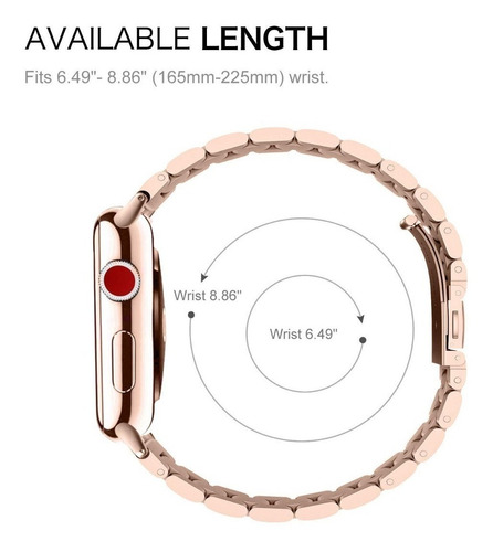 Correa De Eslabones Acero Apple Watch 2020 Serie 6 Se 44mm