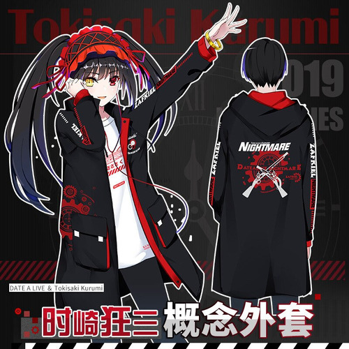 Anime Kurumi Tokisaki Live A Date Con Capucha For Invierno