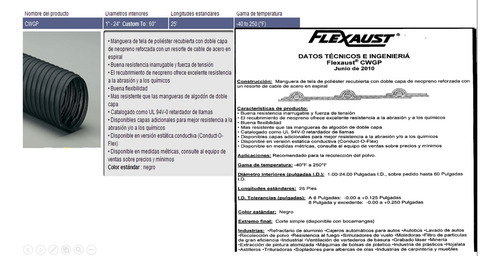 Manguera Ducto Flexible 6 Flexaust Cwgp 6 X 25 F.t