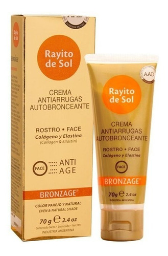 Rayito De Sol Crema Antiarrugas Autobronceante Bronzage 70gr