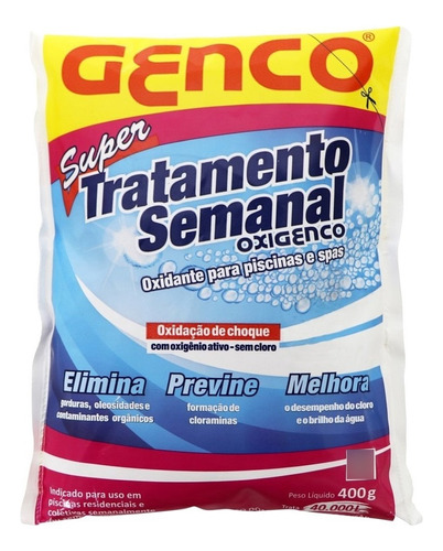 Oxigenco Super Tratamento Semanal Para Piscina 400g Genco