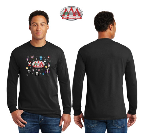 Jersey Playera M Larga Lucha Libre Aaa Hombre Mexicana Lucha