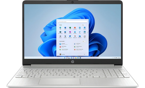 Notebook HP Laptop 15-DY5073DX plateada táctil Intel Core i7 1255U 16GB de RAM 512GB SSD, Intel Iris Xe 1920x1080px Windows 11