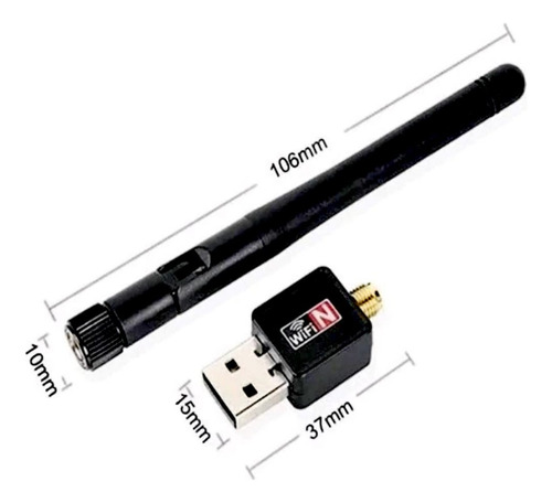 Receptor Wifi Usb Con Antena 300m Amplificador De Señal