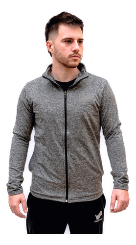 Imagen 7 de 9 de Campera Deportiva Elastizada Fit Jaspeada - Hombre / Mujer
