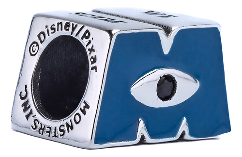 Charm Pandora Monster Inc Logo Plata Azul