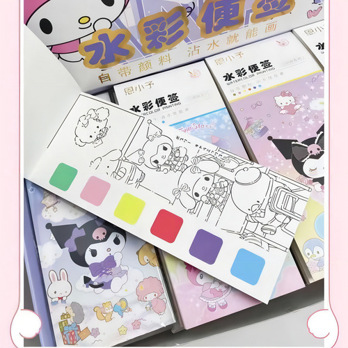 Bloque de dibujo en acuarela My Melody Kuromi Hello Kitty