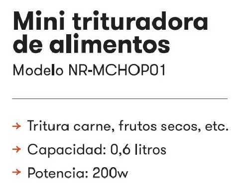 Imagen 4 de 6 de Procesadora Alimento Picadora Chopper Electrico Doble Corte