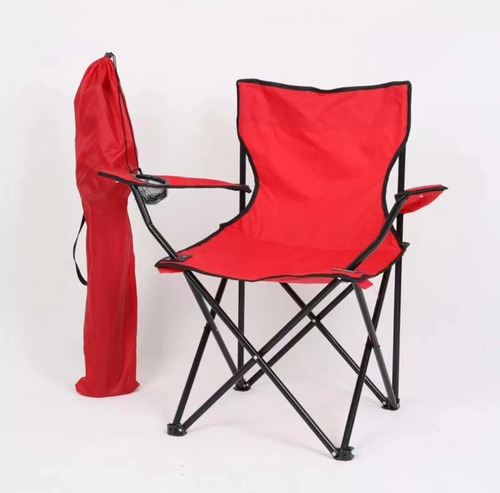 Silla Plegable Playa Camping Pesca Picnic Porta Vaso + Bolso