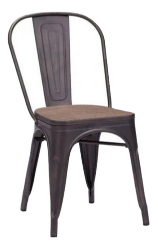 Silla Elio - Madera Rustica Këssa Cdmx Color de la estructura de la silla Negro Diseño de la tela Liso