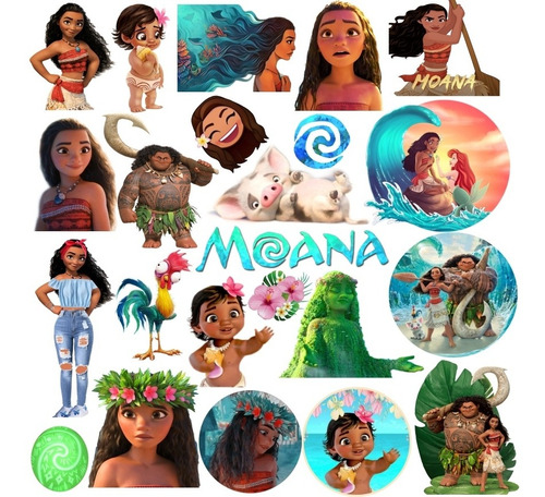 Stickers Moana Pack De 20 Unidades Surtidos Disney