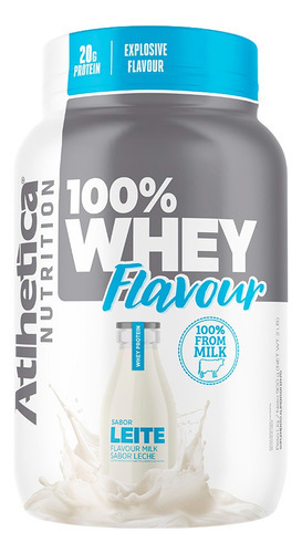 Proteina 100% Whey Flavour 2 Libras - Atlhetica Nutrition Sabor Leche