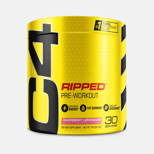 Suplemento en polvo Cellucor  Pre Workout Powder C4 Ripped carnosyn beta-alanina sabor cherry limeade en pote de 180g