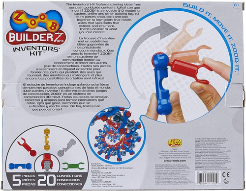 Juguete Didactico Construccion Zoob Builderz Inventors 100pz