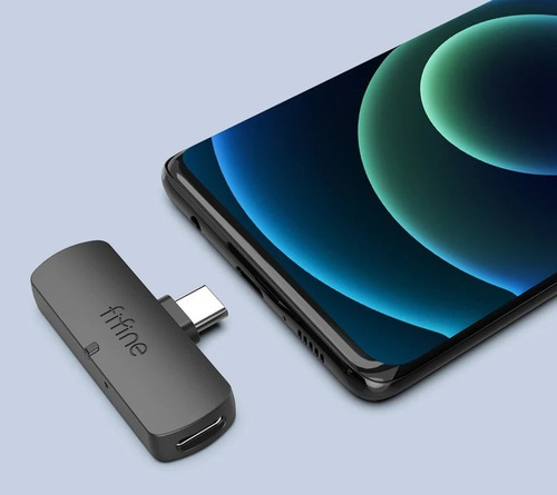 Micrófono inalámbrico de solapa Fifine M6 para teléfono celular Android 2.4G