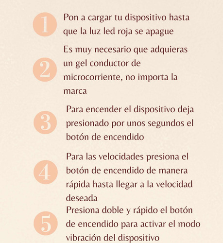 Dispositivo De Rejuvenecimiento Facial De Microcorriente.