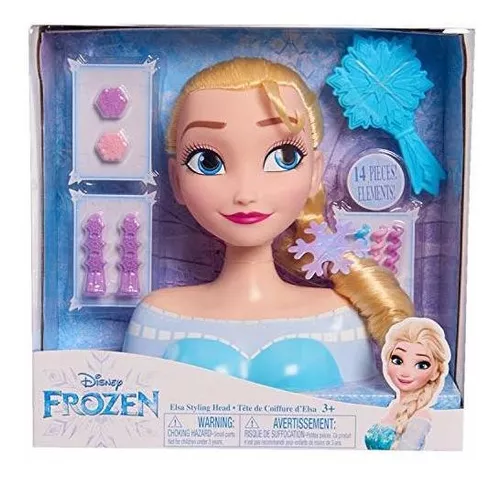 Cabeza De Peinado Y Maquillaje Elsa Frozen Princesa Juego