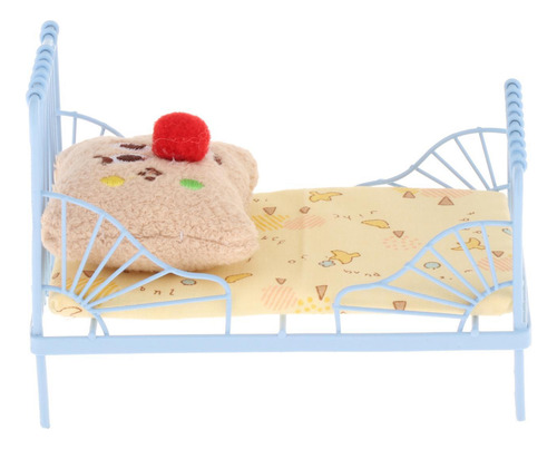 Cama En Miniatura Para Casa De Muñecas 1:12, Cama Para Casa
