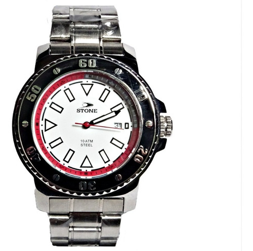 Reloj Stone St0954 Acero Calendario 100m Para Hombre Liniers