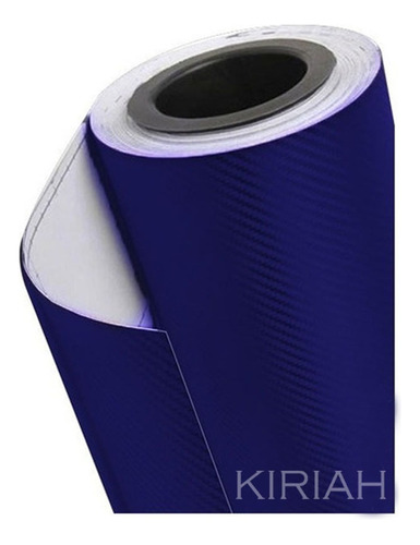 Vinilo Fibra Carbono Azul 50x50 Cm. Ploteos Skin Notebook