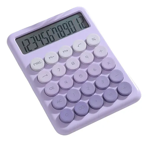 Calculadora De Escritorio Aesthetic 10,5 X 14 Cm Color Lila