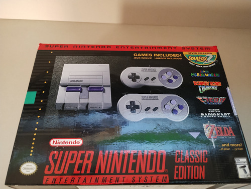 Super Nintendo Snes Mini Original Impecavel Hackchi Mt Jogos Cinza (Usado)