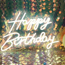 Comprar Letrero Led Neon Feliz Cumpleaños Signo Luz Nocturna Fiesta