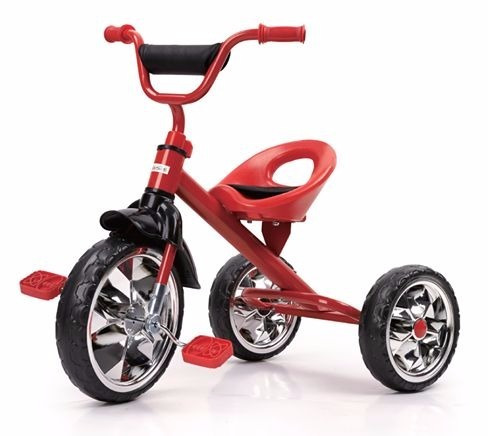 Triciclo Metalico Reforzado Rueda Goma Cromada - Childrens