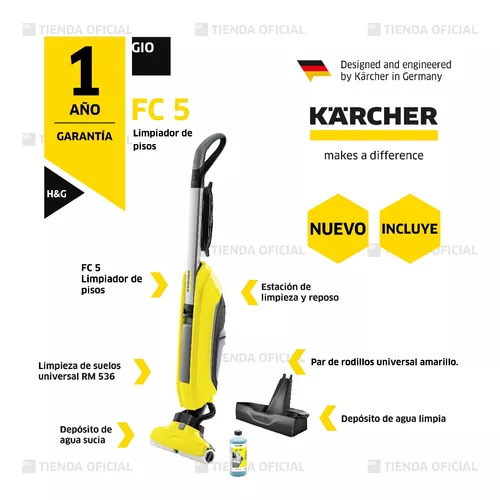 Limpiadora De Pisos Y Madera Con Aspirado Karcher Fc5