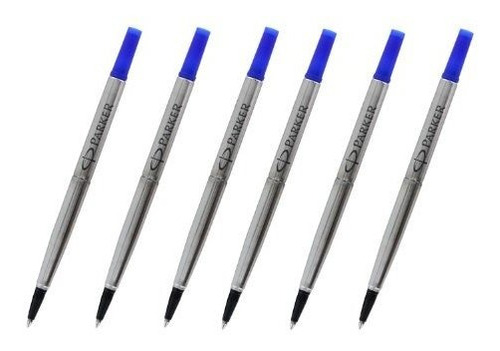 Parker Rollerball Pen Refill, Medio Punto, 0,7 Mm, Tinta Azu