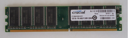 Memoria Crucial 1gb Ddr 400mhz Pc3200