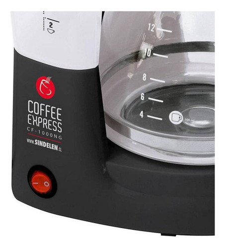 Cafetera Sindelen Cf-1000ng Semi Automática Negra De Filtro