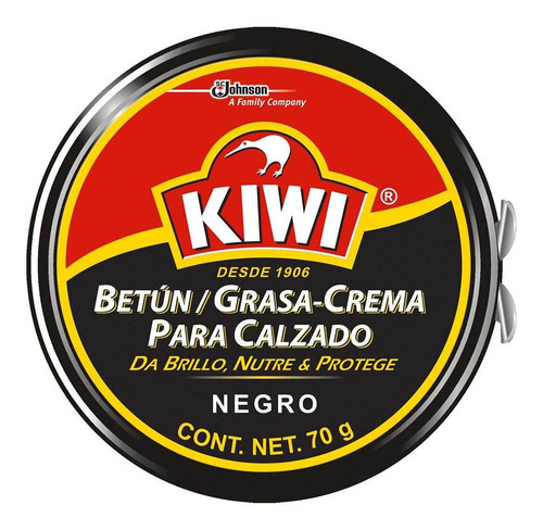 Grasa Crema Para Calzado Kiwi Color Negro 70g