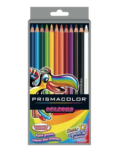 Prismacolor Escolar  Caja 12 Colores Creyones Caja Cartón